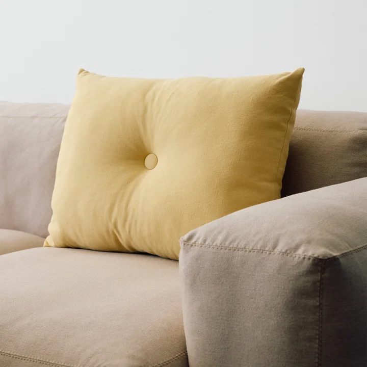 HAY - Dot Coussin Linen, 45 x 60 cm, soft yellow