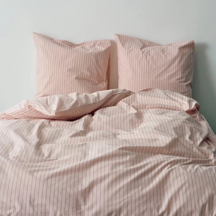 HAY - Fineline Housse de couette et d'oreiller, soft pink