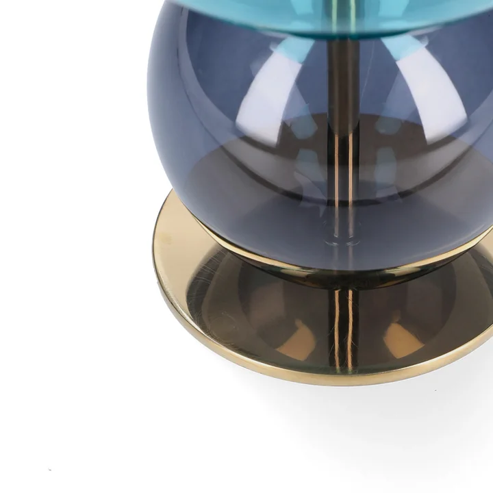 Holmegaard - Bubble bougeoir H 14 cm, bleu clair / smoke