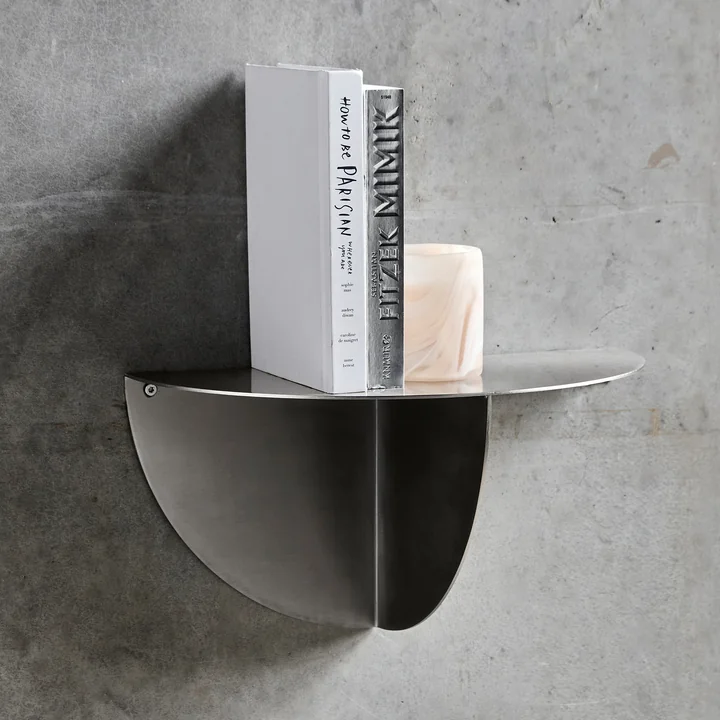 House Doctor - Mega Table d'appoint, H 18 cm, finition argent brossé