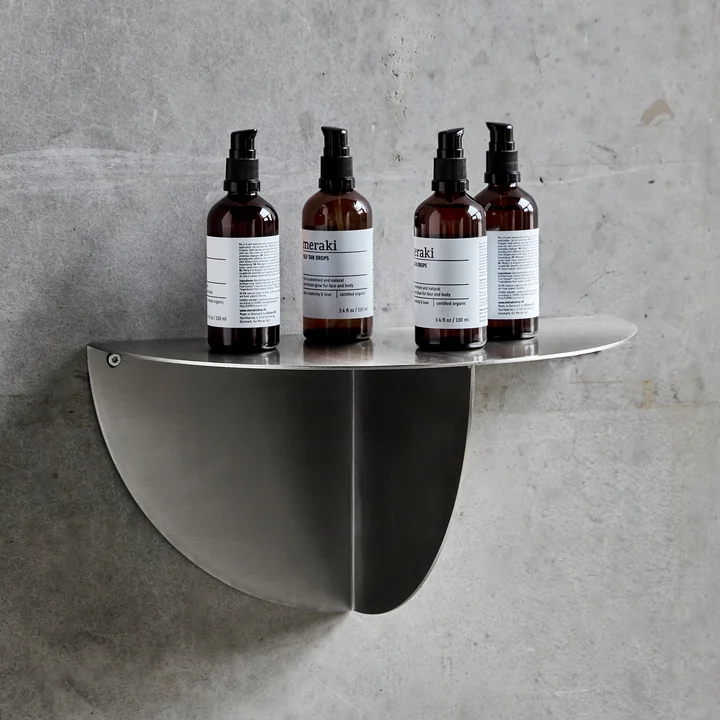 House Doctor - Mega Table d'appoint, H 18 cm, finition argent brossé