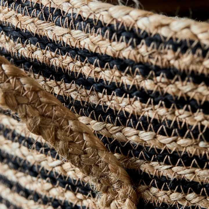 House Doctor - Dungi Corbeilles de rangement, H 20 cm, noir / naturel