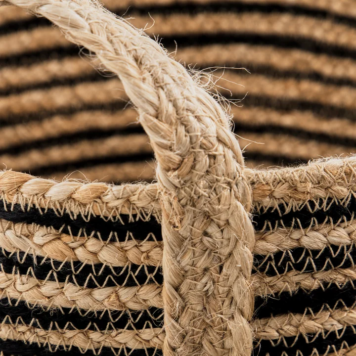 House Doctor - Dungi Corbeilles de rangement, H 37 cm, noir / naturel