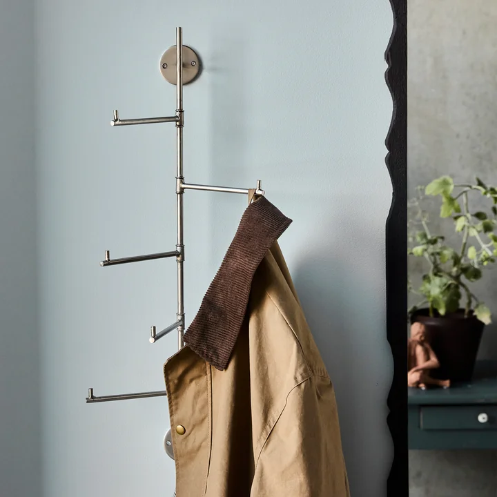 House Doctor - Flex Barre à crochets, H 70.5 cm, finition argentée