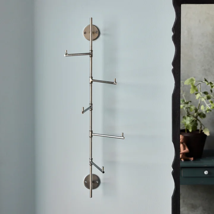 House Doctor - Flex Barre à crochets, H 70.5 cm, finition argentée