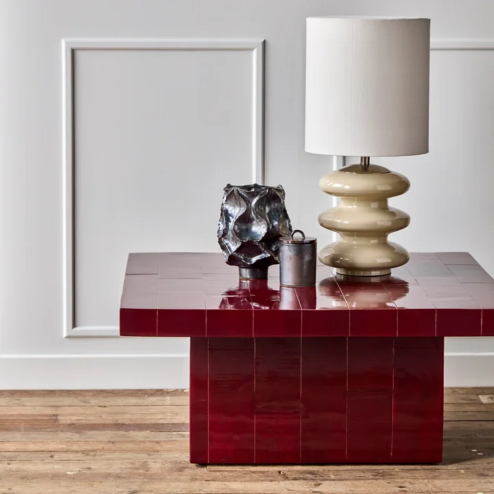 House Doctor - Brick Table basse, 100 x 100 cm, rouge