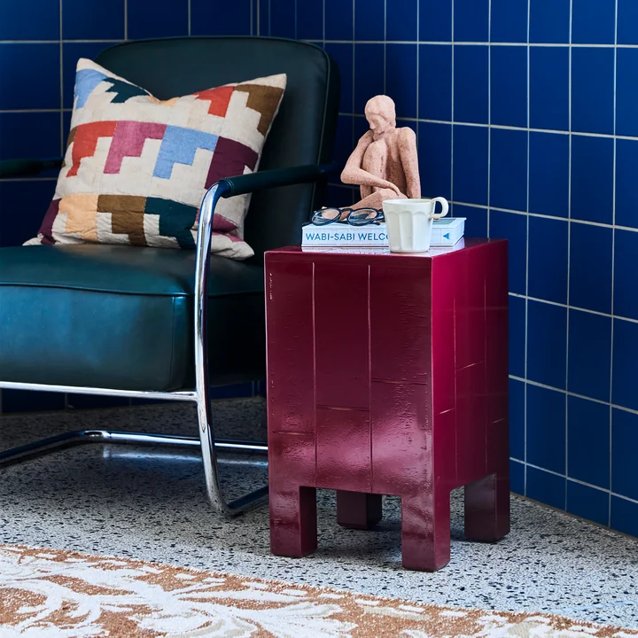 House Doctor - Brick Table d'appoint, H 50,5 cm, rouge