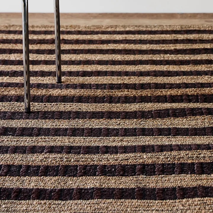 House Doctor - Block Tapis, 160 x 230 cm, naturel / marron