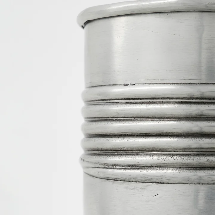 House Doctor - Groove Pot de fleurs, finition argent antique