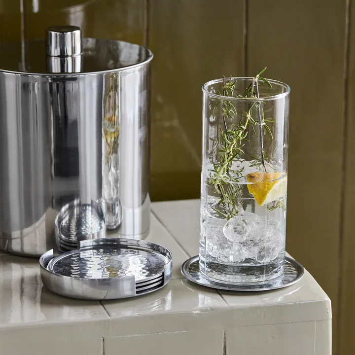 House Doctor - Coaster Dessous de verre, argenté-fini