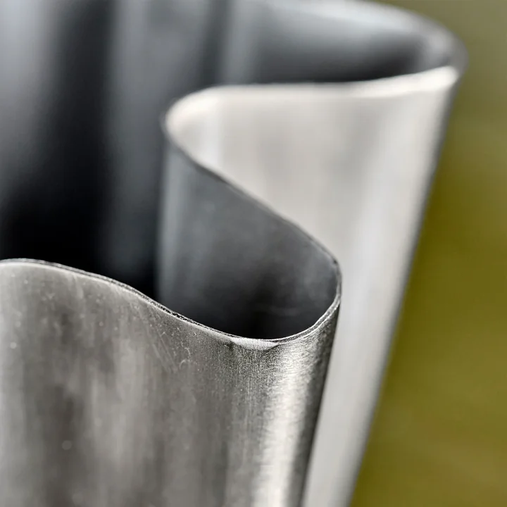 House Doctor - Flood Vase, Ø 23 x H 33 cm, finition argent brossé