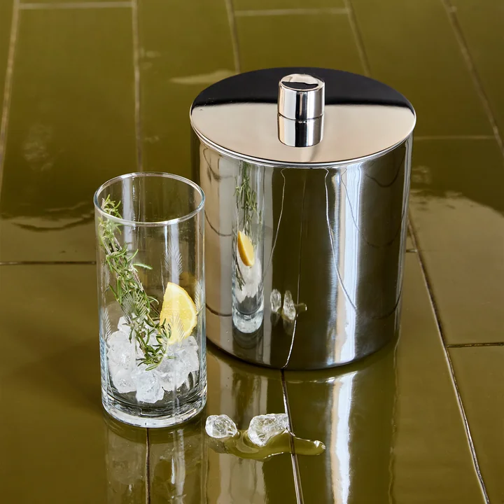 House Doctor - Seau à glace Kett, Ø 15,5 cm x H 16 cm, finition laiton antique