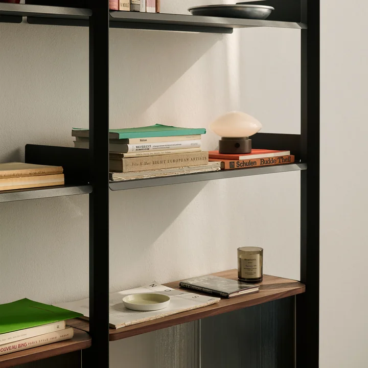 & Tradition - Rombe Configuration E IF3 & IF6 avec élément d'armoire, placage noyer / anthracite / étagères anthracite