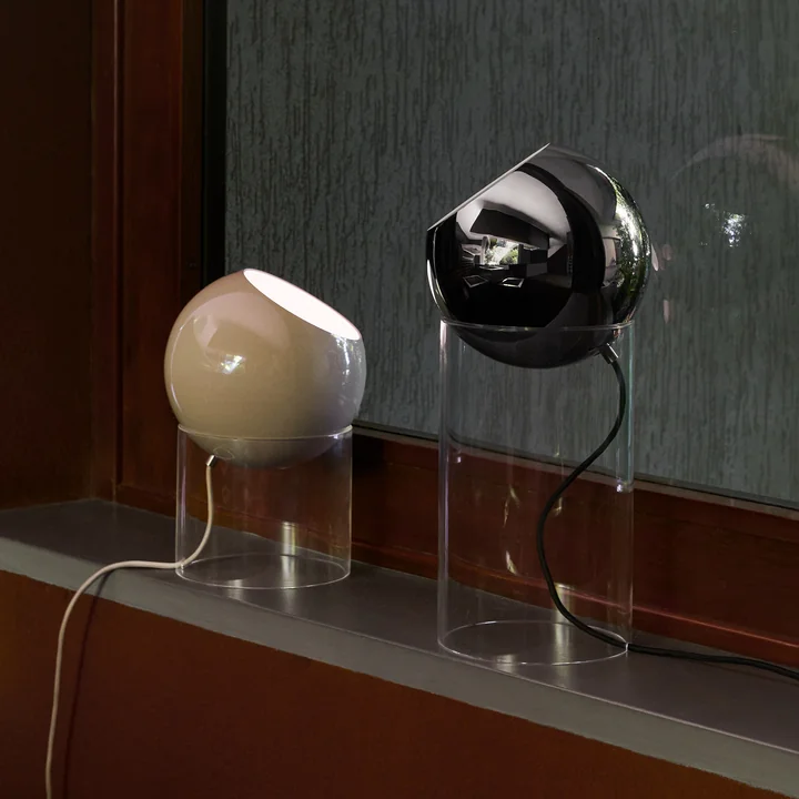 & Tradition - Luminaires Topan VP14, gris-beige et chromé