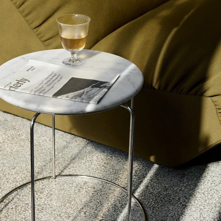 & Tradition - Wire VP11 Plateau de table, Ø 38 cm, marbre (Bianco Carrara)