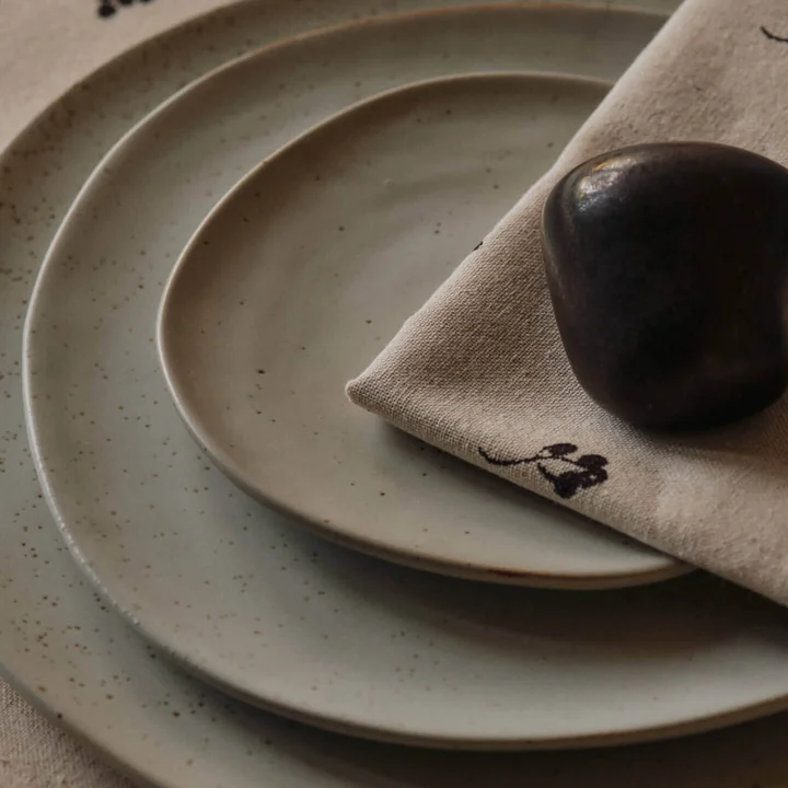 Ferm Living - Baies Serviette de table, naturel / dark chocolate