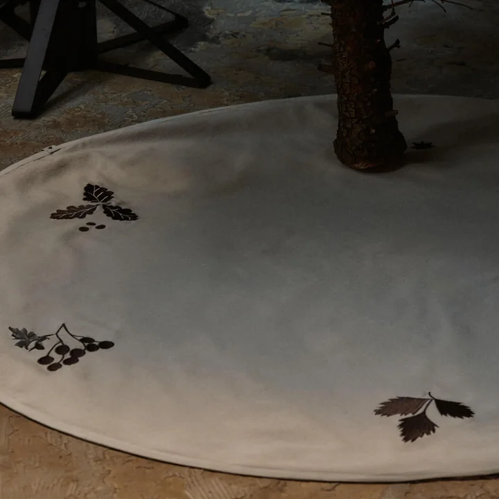 Ferm Living - Oak Couverture de sapin de Noël, Ø 120 cm, naturel