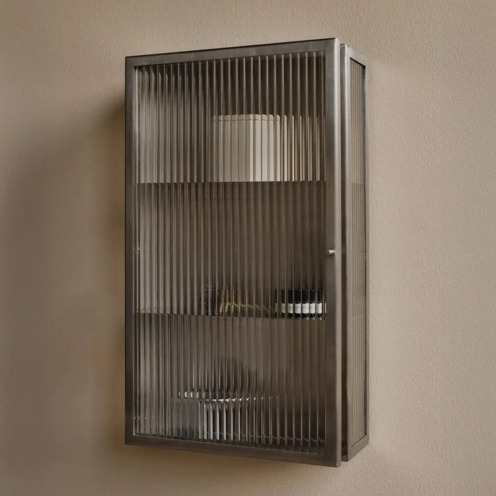 Ferm Living - Haze Armoire murale, 60 x 35 cm, verre / acier inoxydable
