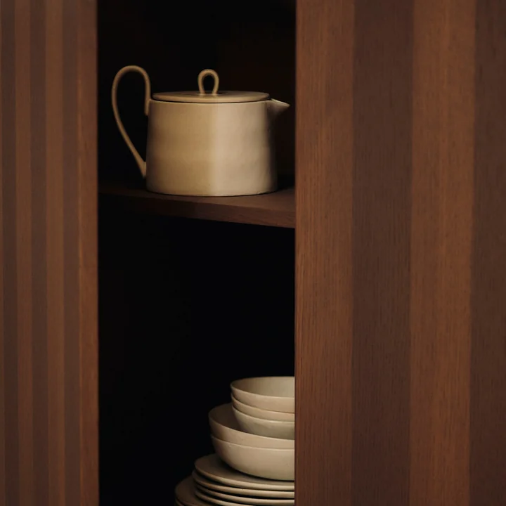 Ferm Living - Flow théière, 150 cl, blanc cassé moucheté