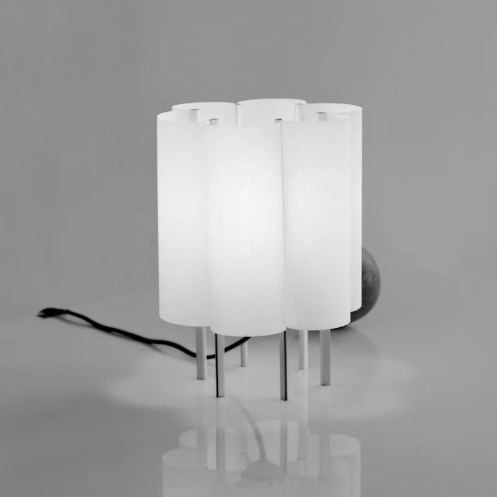 Ferm Living - Boe lampe de table, H 28 cm, argent / nature