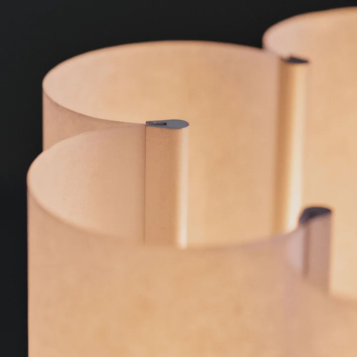 Ferm Living - Boe lampe de table, H 28 cm, argent / nature