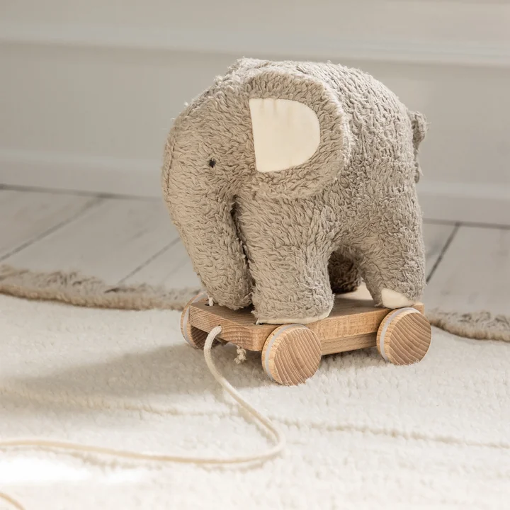 Sebra - Peluche à tirer Fanto l'éléphant, gris