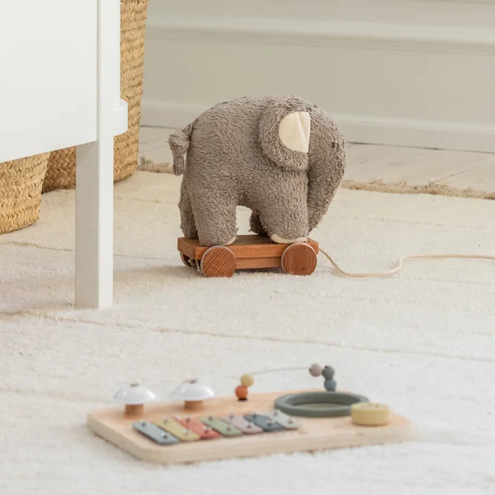 Sebra - Peluche à tirer Fanto l'éléphant, gris