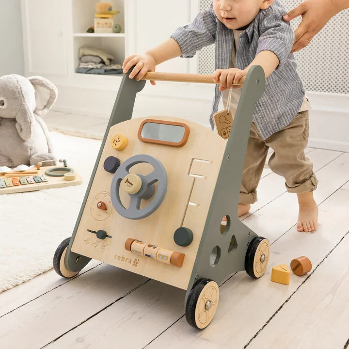 Sebra - Poussette d'apprentissage avec activités, voiture