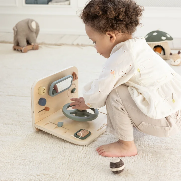 Sebra - Tableau d'activités voiture, multicolore