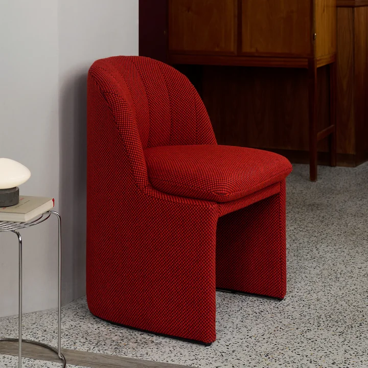 & Tradition - Loafer SC106 Dining Chair, rouge (Tissu Kvadrat Sisu 0655)