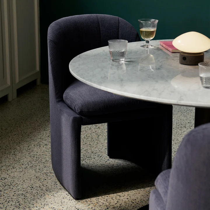 & Tradition - Loafer SC106 Dining Chair, gris (Tissu Kvadrat Cifrado 0771)