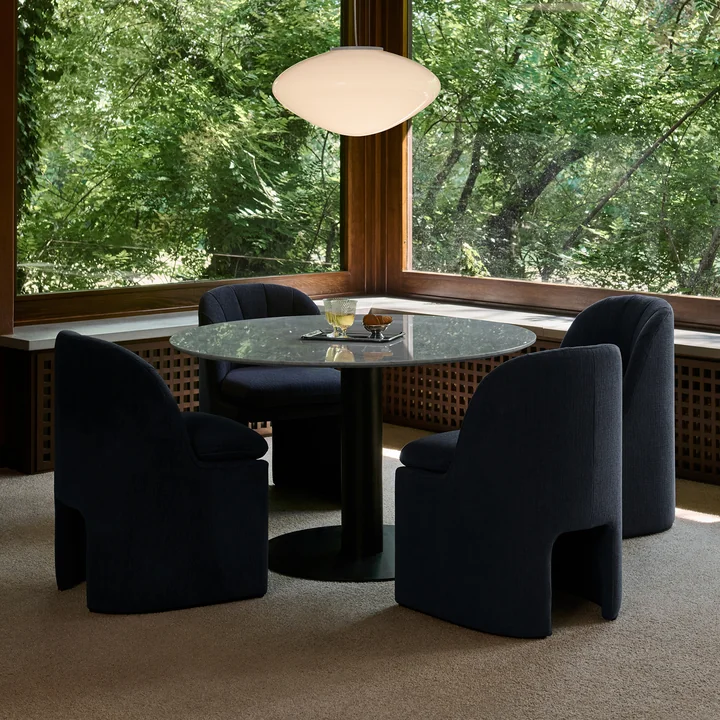 & Tradition - Loafer SC106 Dining Chair, gris (Tissu Kvadrat Cifrado 0771)