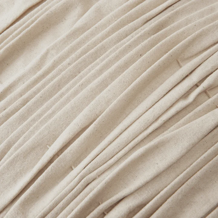 Ferm Living - Falda Smocked coussin et traversin, naturel