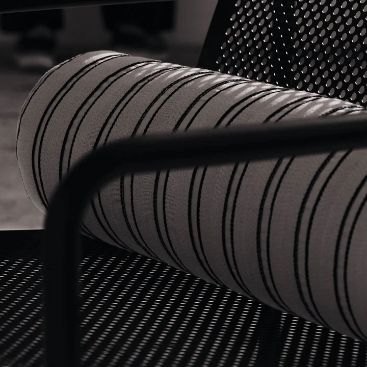 Ferm Living - traversin en sergé, 60 cm, blanc cassé / noir