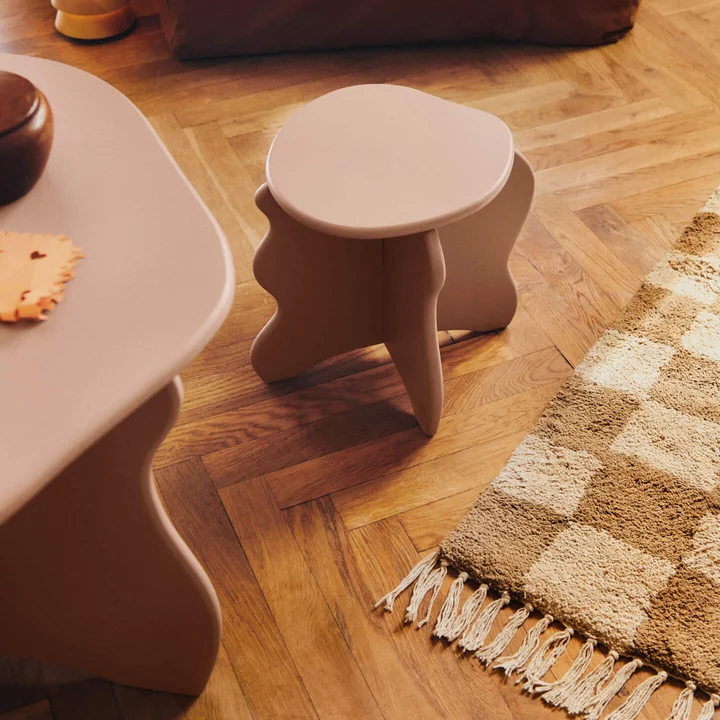 Ferm Living - Slope Tabouret pour enfants, rose