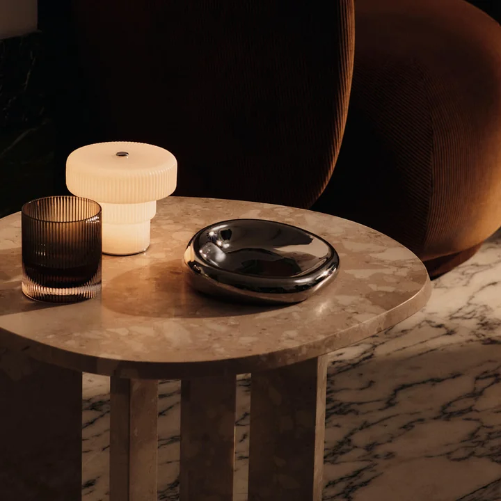 Ferm Living - Ripple Lampe LED à accu, blanche