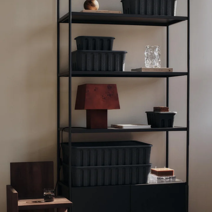 Ferm Living - Paper Pulp Boîte de rangement, charcoal