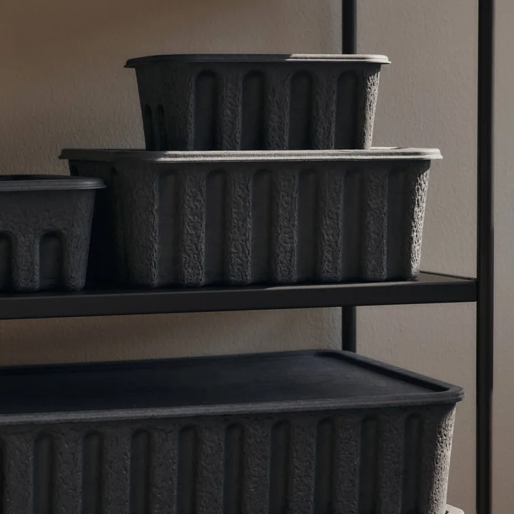 Ferm Living - Paper Pulp Boîte de rangement, charcoal