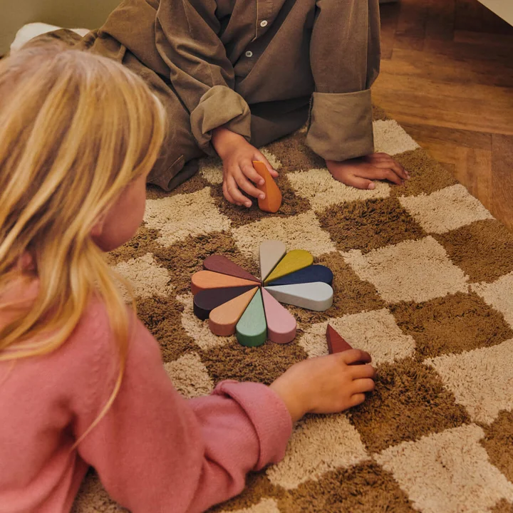 Ferm Living - Mara Tapis pour enfants, 150 x 80 cm, havane / sable chaud