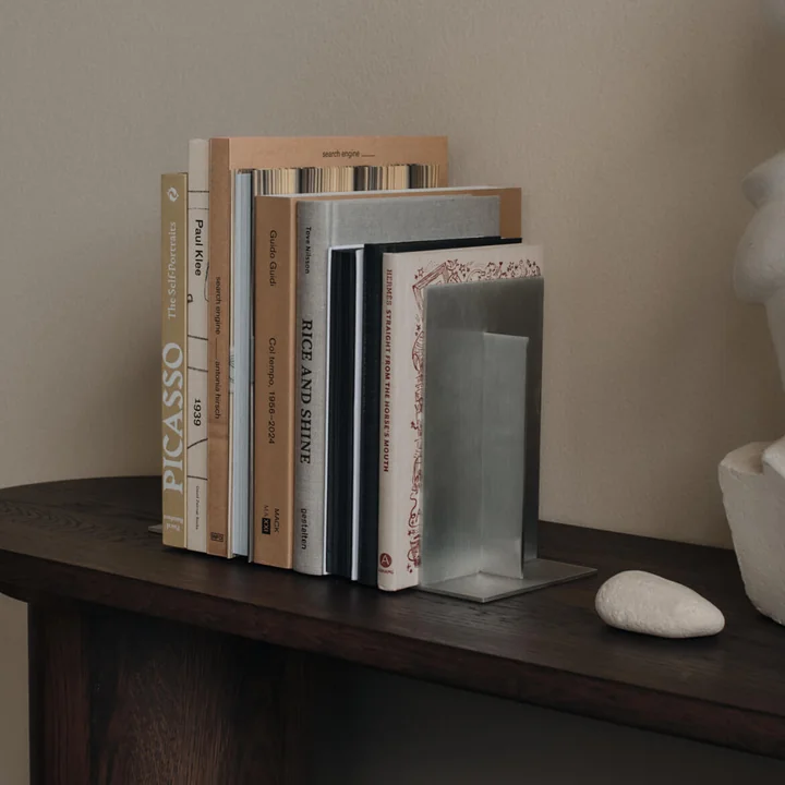 Ferm Living - Palier serre-livres, aluminium