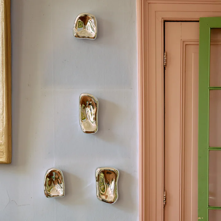 HKliving - Sculpture en verre, chrome (set de 4)