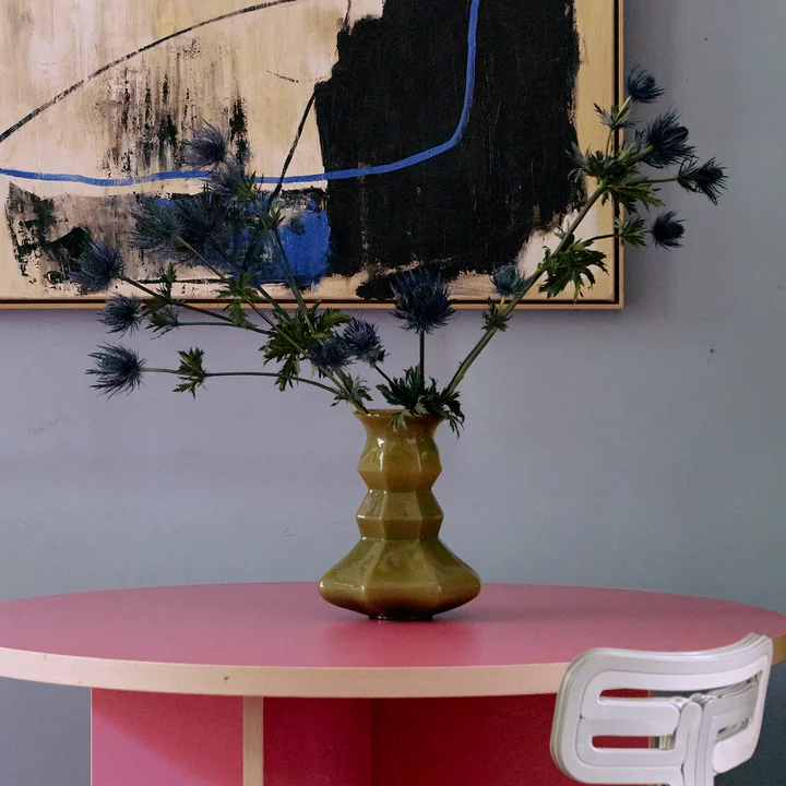 HKliving - Silhouette Vase en verre, vert