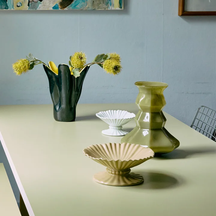 HKliving - Silhouette Vase en verre, vert