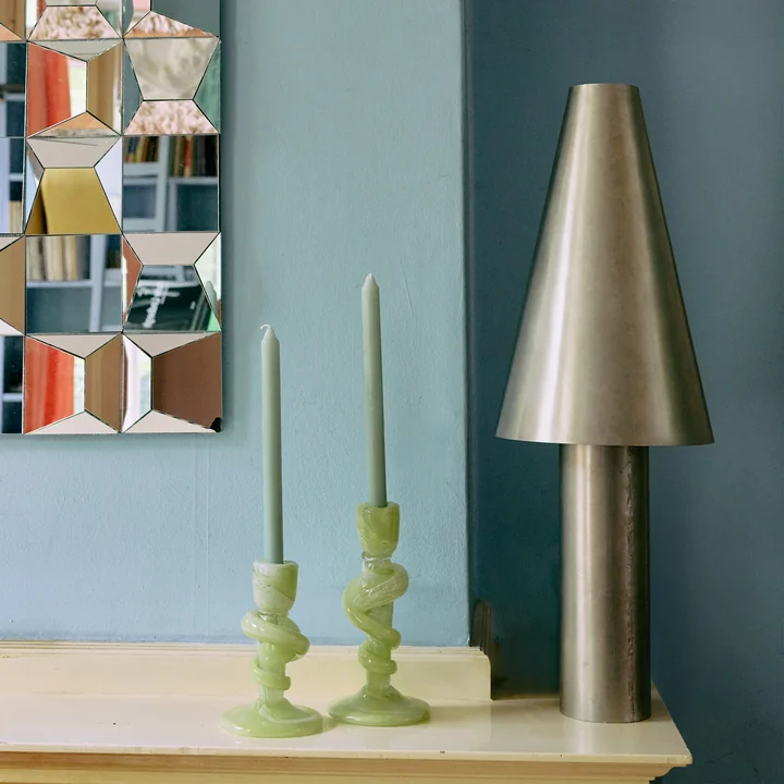 HKliving - Knotted Porte-bougie, vert