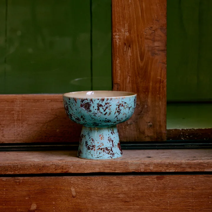 HKliving - 70's Bol à tapas avec pied, Ø 11 cm, patina