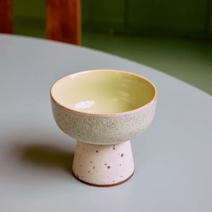 HKliving - 70's Bol à tapas avec pied, Ø 12,5 cm, slush