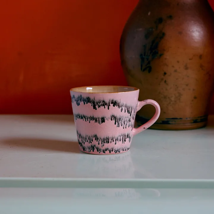 HKliving - 70's Tasse à cappuccino, 300 ml, bubble