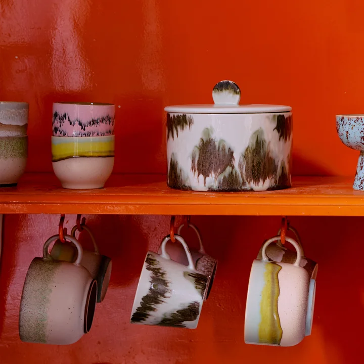 HKliving - 70's Boîte à biscuits 1,65 l, tide