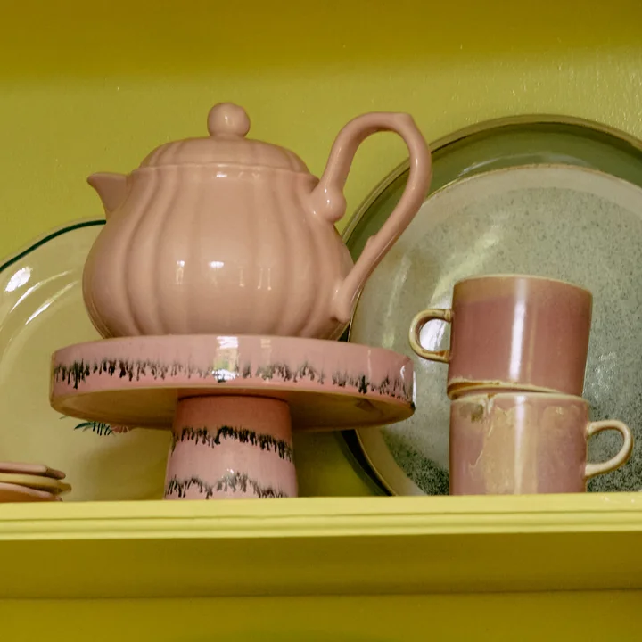 HKliving - 70's Coupe avec pied, Ø 21 cm, bubble