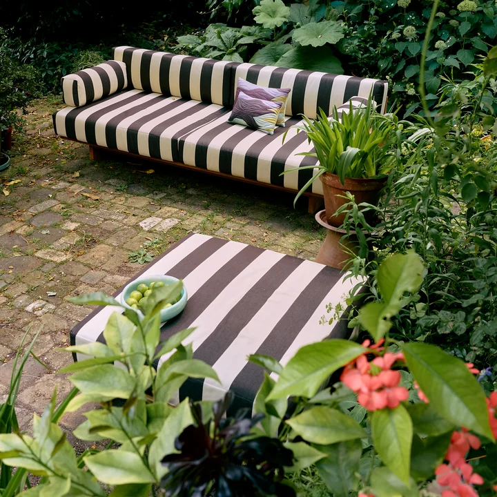 HKliving - Tabouret Outdoor, teck / stracciatella